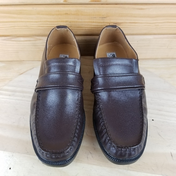 Men's Haband Loafers Executive Division Brown Leather Slip On Shoes Size 7 D - Picture 2 of 10